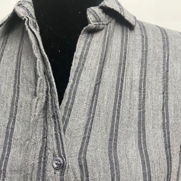 Anthropologie Cloth & Stone Grey Striped Tunic - Picture 5 of 9